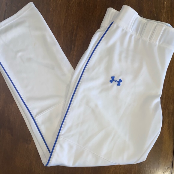 MENS UNDER ARMOUR BASEBALL PANT XL WHITE - Picture 1 of 8